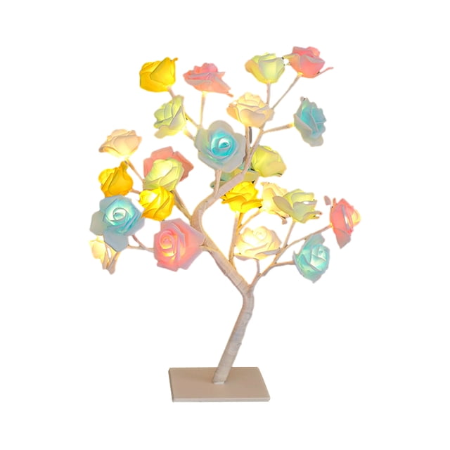 Billuyoard Luces de árbol de rosas simuladas: las ramas ajustables para diseños y formas personalizados pueden libremente y forma a cada Type2 NO2