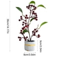 thumbnail image 3 of Artificial Fruit Bonsai Tree Fake Plants Decor | Plastic Faux Potted Greenery Arrangement | Mini Tabletop Decoration for Home Office Desk Windowsill Indoor, 3 of 6