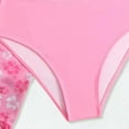 thumbnail image 5 of Wuxian Swimsuit 4 Piece Tie Dye Bikini Set Haaiian Holiday Beachwear Spaghetti Strap Top Briefs Tankini With Short Sleeve Cover Up Cardigan Skirts Pool Beach Travel Swimwaer Holiday,Pink,10-11 Years, 5 of 5