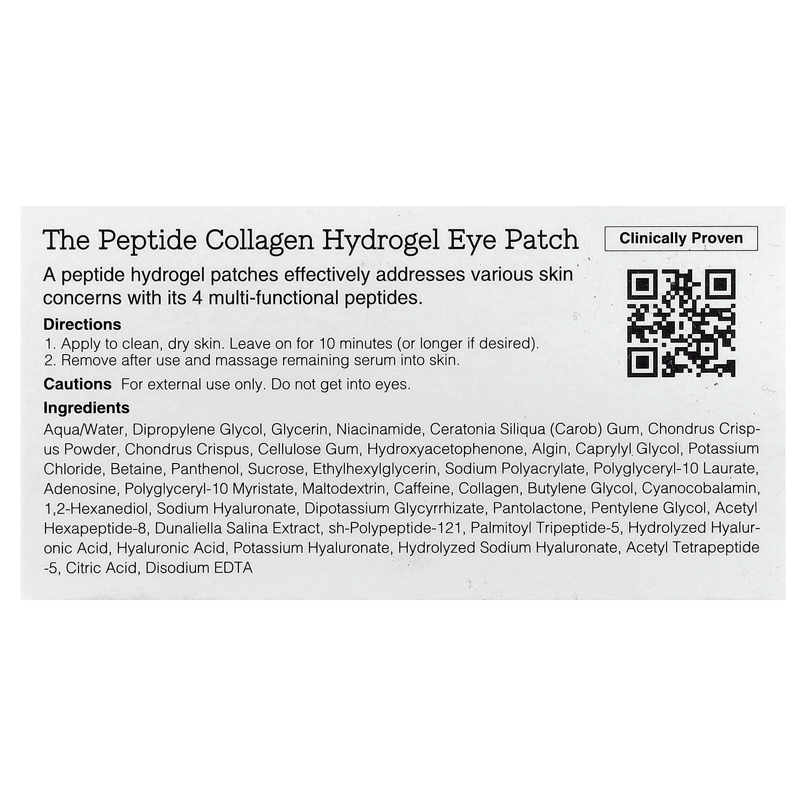 CosRx Peptide Collagen Hydrogel Eye Patch, 60 Patches, 2.99 oz (85 g)