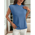 thumbnail image 5 of Women'S Crew Neck Sleeveless Sweater Blue L, 5 of 7