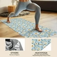 thumbnail image 4 of Lightblue Daisy Flower Green Dots Pattern Hot Yoga Mat Towel Non Slip for Hot Yoga - Quick-Drying Yoga Mat Cover with 4 Corner Pockets with Travel Bag - Hot Yoga Towel Non Slip 70"x26", 4 of 6