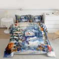 thumbnail image 2 of Homewish Kawaii Xmas Snowman Bedding Comforter Set 2pcs for Kids Children Teens,Happy New Year Twin Comforter Sets Microfiber,Merry Christmas Breathable Bedding Set,Lightweight Room Decor,Reversible, 2 of 8