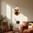 thumbnail image 5 of Canvas Wall Art Fall Sunflower Cow Maple Leaves Autumn Harvest Highland Cow Autumn Oval Framed Canvas Prints Vintage Wall Hanging Decor for Office Kitchen Bathroom Gifts For Women 8.6"x11.4", 5 of 7