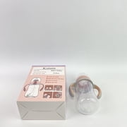 Kutain Babies bottles,Bottle with Natural Response Nipple, Wide Neck Bottles with Handle, Clear (8.8oz)