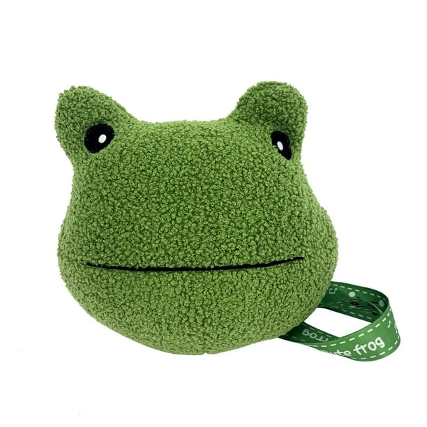 23CM Kawaii Animal Frog Plush bag Stuffed doll Toy Soft cute Frog Plushie  pillow Figure Doll bag for Children toy 