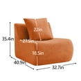 thumbnail image 6 of GVCXZBSS Armless Sofa with Pillow Teddy Fabric-Orange, 6 of 6