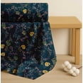 thumbnail image 4 of Soimoi Blue Cotton Cambric Fabric Leaf Floral Printed Craft Fabric by the Yard 56 Inch Wide, 4 of 7