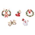 thumbnail image 3 of 5 broches navideños de aleación con dibujos animados, regalo de Navidad para mujeres y niños., 3 of 7