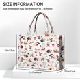 thumbnail image 3 of Large Capacity Tote Bag,White Christmas Santa Pattern Handbag Fashion Luxury Tote Bag,15.7"x13"x 5.1" Inches,Laptop Compatible, 3 of 6