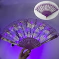 thumbnail image 4 of Elegant Chinese Folding Hand Fans with LED Lights for Stage Performances Line Dancing Wedding Party Decorations, 4 of 4