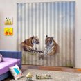 thumbnail image 2 of 4 cortinas oscurecedoras para ventana, , sala de , dormitorio, con ganchos y anillos para barra o riel, estampado de animales (tig perfecl Poliéster Negro cabo Cortina, 2 of 8
