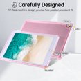 thumbnail image 7 of Allytechgroup Clear Case for iPad 9th/8th/7th Generation 10.2" & iPad Air 3 10.5" (Air 3rd Gen) & iPad Pro 10.5 2017, [Built-in Pencil Holder] Anti Yellowing Slim Shockproof Protective Cover, Pink, 7 of 7