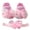 Pink, variant on Baby Girls Soft Sole Net Yarn Toddler Walking Shoes Bowknot Princess Shoes Headband Set