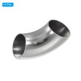 thumbnail image 3 of Uxcell 1-1/2" OD 201 Stainless Steel Butt, 4 Pack 90 Degree Elbow Pipe Fitting Bend Welding for Stair Handrail, 3 of 7