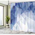 thumbnail image 4 of Ambesonne Ombre Shower Curtain, Fractal Triangles Abstract, 69"Wx84"L, Cobalt Blue, 4 of 4