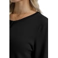 thumbnail image 4 of QUALFORT Women’s 100% Cotton Lightweight Button-Front Cardigan Sweater，crew neck Long Sleeve Knit, 4 of 6