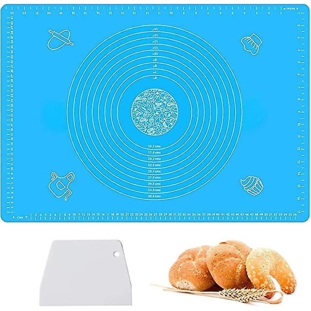 Alfombrillas grandes de silicona para hornear pasteles con medidas de 25 "X 18", alfombrilla antiadherente y antideslizante, herramientas y suministros para hacer pan, alfombrilla para amasar, Pi