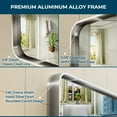 thumbnail image 4 of Apmir  Metal Frame Tempered Glass Bathroom Vanity Mirror for Wall, Cloakroom, Bedroom 72" x 32" - Gold, 4 of 5