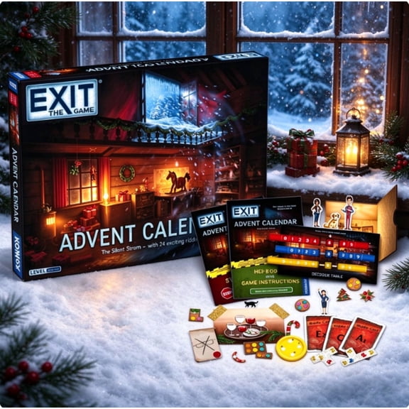 The Silent Storm Mystery Game Advent Calendar 2026, 24 Days Christmas Countdown Calendar, Puzzle Riddle Game Kit & Collectible Game Props