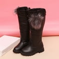 thumbnail image 3 of TOWED22 Girls Boots Children Shoes Comfortable Soft Sole Boots Fashion High Boots Girls Boots (Black, 1.5 Big Kids), 3 of 6