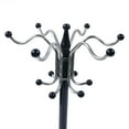 thumbnail image 3 of Coat Rack 16 Hooks 4 Tier Hanging Stand Tree Metal Free Standing Hall Coat Tree for Coats, Hats, Bags, Purses, for Entryway, Hallway (Black), 3 of 8