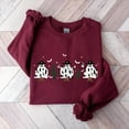 thumbnail image 3 of Cowboy Ghost Trio Halloween Sweatshirt – Funny Spooky Western Pullover for Fall Season, 3 of 6