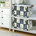 thumbnail image 2 of Yayeee Foldable Storage Basket for Shelves with Handles Set of 2 Waterproof Cloth Bins, Black and Blue Cat, 2 of 7