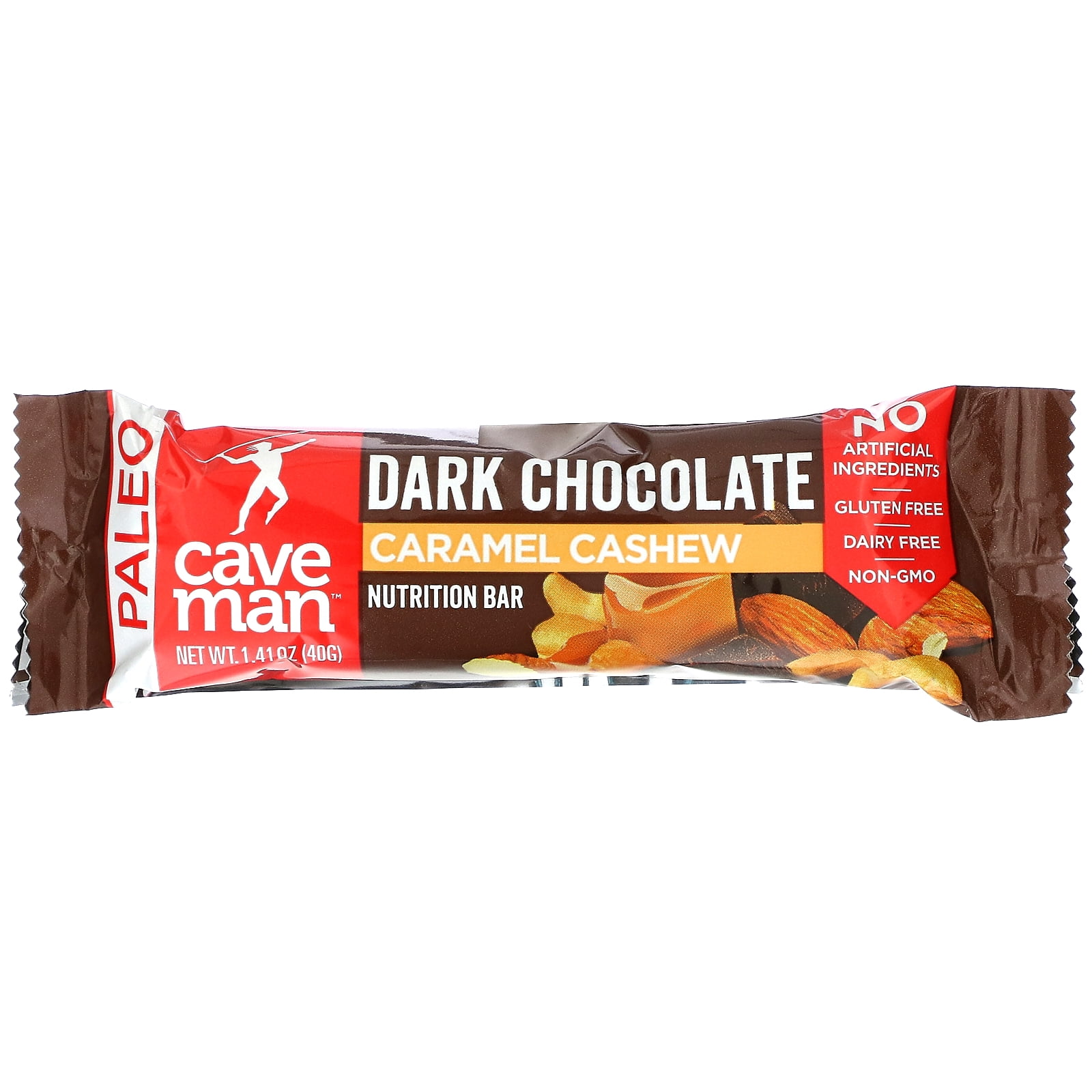 Dark Chocolate Caramel Cashew Nutrition Bars 12 Count