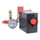 thumbnail image 1 of Presostato con Válvulas Reguladoras Ticfox 125PSI Interruptor de 220V, 1 of 10