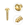thumbnail image 4 of Uxcell M3 x 16mm Wood Screws Slotted Round Head Brass Self-Tapping Screw 100 Pack, 4 of 5