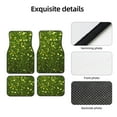 thumbnail image 4 of Vsdgher Green Glitter Sparkle Car Foot Mat Set of 4 Pieces Universal Floor Liner Car Accessories Fits Most Cars, Trucks, Vans, sedans, SUV, 4 of 7