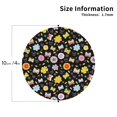 thumbnail image 2 of Lsque Flower Butterfly Pattern 4" Drink Coasters Set of 4, PVC Leather Absorbent Coasters, Table Coaster Set Decorative Coffee Cup Coasters Housewarming Gift -Round Shape, 2 of 6