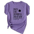 thumbnail image 2 of XCHQRTI Jack Jim Johnny Women Shirt Graphic Short Sleeve Tee St. Patrick's Day Lucky Crew Neck Ladies Tops, 2 of 3