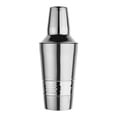 thumbnail image 1 of diollo Stainless Steel Hammered Band Cocktail Shaker with Strainer - 500 ml, 1 of 5