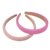 Unique Bargains 2 Pcs Pastoral Stripe Headbands Fashion Anti Slip Hair Accessories for Women Pink Rose Red 0.87" Wide