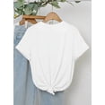 thumbnail image 2 of Women Loose Fit Seashell Print Round Neck Short Sleeve T-Shirt, Suitable For Summer, 2 of 6