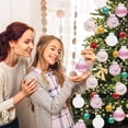 thumbnail image 3 of 25Pcs Christmas Ball Ornaments Sets 2.36” Christmas Ornaments Christmas Tree Decorations Shatterproof Xmas Balls Bulbs for Holiday Wedding Party Christmas Tree, Pink, 3 of 9
