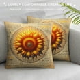 thumbnail image 3 of COMIO Yellow Sunflowers Pillow Cover Sunflower Vibrant Flower Vintage Decorative Throw Pillow Cases Indoor Square Cushion Covers for Home Sofa Couch White, 3 of 5