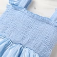 thumbnail image 6 of Happy Town Infant Baby Girl Summer Clothes Sleeveless Romper Dress 3-24M Toddler Girl Bodysuit with Headband, 6 of 9