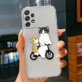 thumbnail image 3 of Clear Case For Samsung Galaxy A13 A20 A20S A21S A22 A23 A31 A32 A42 A50 A51 A52 A53 A71 4G 5G Case Cute Cat Cartoon Illustration, 3 of 5