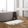thumbnail image 3 of Fall Pumpkin Bath Mat Thanksgiving Watercolor Leaves Autumn Pumpkin Harvest Doormat Microfiber Memory Foam Absorbent Area Rug Bathroom Decor Rug,16x24 Inch, 3 of 6