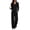 Black, variant on 2 Piece Sets for Women V Neck Long Sleeve Corduroy Matching Set Casual Airport Travel Outfit Women Fall Clothes