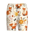 thumbnail image 4 of Naloa Flower Fox Men's Short Pajama Pants, Lounge Comfort Shorts with Elasticized Waistband and Side Pockets - Large, 4 of 9