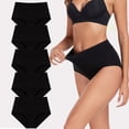 thumbnail image 1 of 5PCS Women's Cotton Underwear High Waisted Briefs, 1 of 20