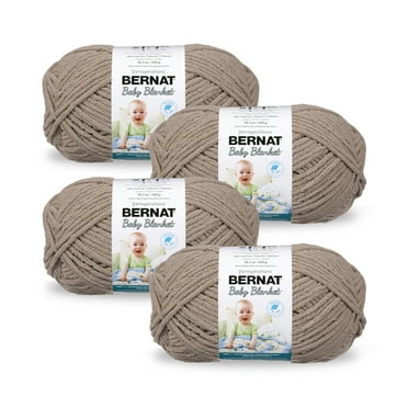 Bernat® Baby Blanket™ #6 Super Bulky Polyester Yarn, Baby Sand 10.5oz/300g, 220 Yards (4 Pack)