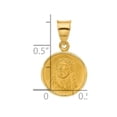 thumbnail image 2 of 13.2mm 14k Yellow Gold Polished and Satin Solid Face Of Religious Faith Inspiration Jesus Medal Pendant Necklace Pendant, 2 of 2