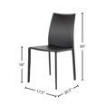 thumbnail image 2 of Lynda Modern Leather Upholstered Side Chair - Contract Grade, 2 of 5