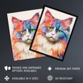 thumbnail image 3 of Ragdoll Cat Screen Print Risograph Artwork Spot Block Colour Duotone Retro Riso Interior Design Extra Large XL Wall Art Poster Print, 3 of 5