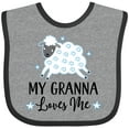 thumbnail image 3 of Inktastic My Granna Loves Me Lamb Boys or Girls Baby Bib, 3 of 4